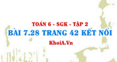 Bài 7.28 trang 42 Toán 6 Tập 2 Kết nối tri thức
